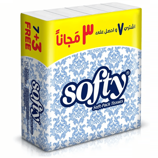 سوفتي مناديل وجه ناعمة 130 منديل 7+ 3 مجاناً